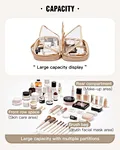 Travel makeup bag with compartments